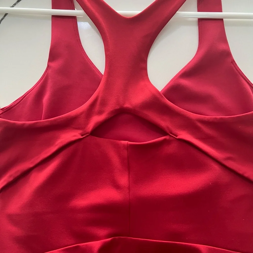 Girlfriend Colkective brand Bike Dress, bright red, size L. - Picture 5 of 8